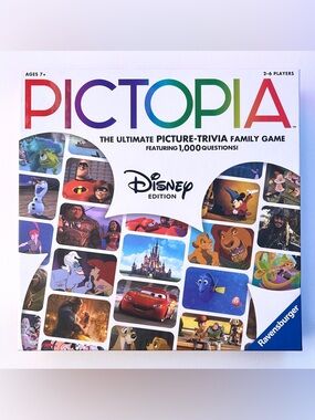 Disney Pictopia Trivia Family Board Game Complete Pre-owned Ravensburger 7+